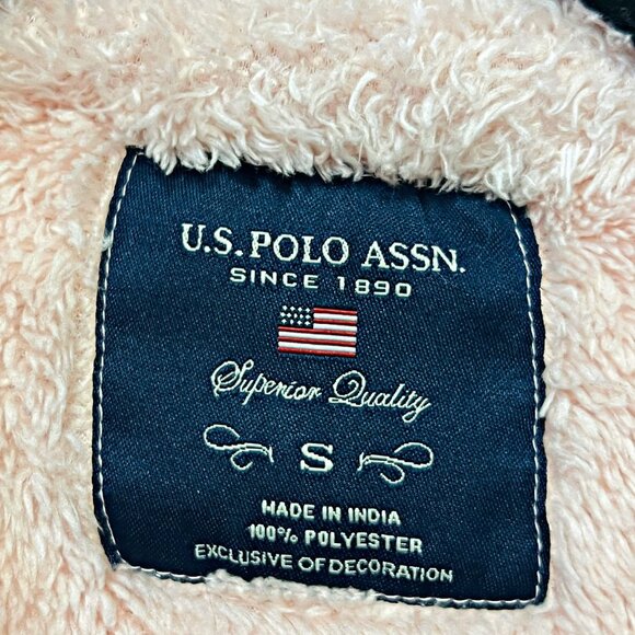 U.S Polo ASSN Sherpa Sweatshirt Half Zip Pullover Sweater Cozy Coat Mock Neck - Picture 10 of 10